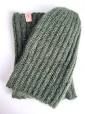 MARGARET 2.0 Beanie-Mütze Alpaka + doppelter Mohair und Seide 7895/19 Dunkelgrün