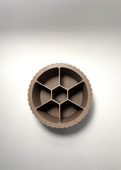 Spin & Sort Dreh-Organizer für Häkelnadeln, Stifte, Pinsel –Schokolade Milchkaffee