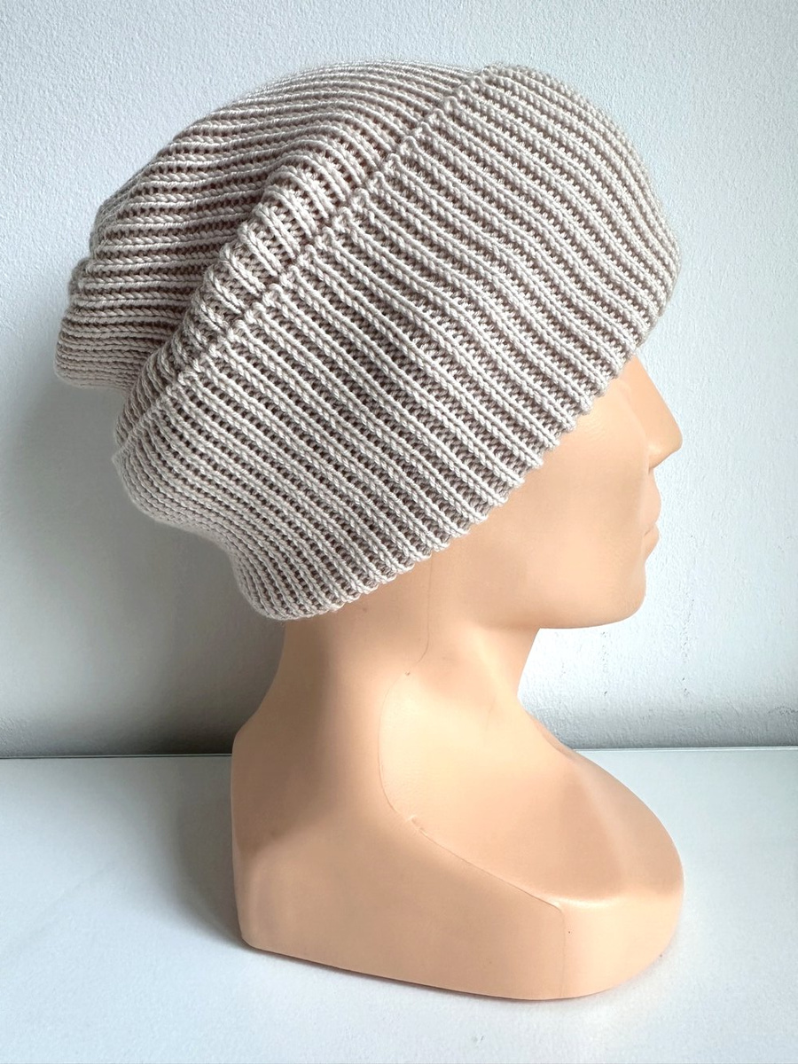 VARELLA Handmade Beanie 100% Baby Merino Wool 59 Pszeniczny