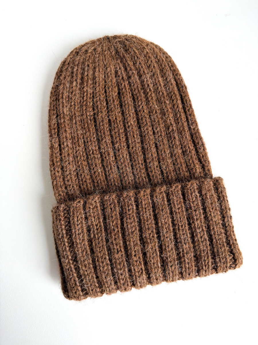 LAURIN Beanie 100% Alpaca 9043 ziarno kakaowca