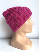HELLI Turn-Up Beanie Baby Merino Wool 08 Fuksja Unisex Autumn-Winter