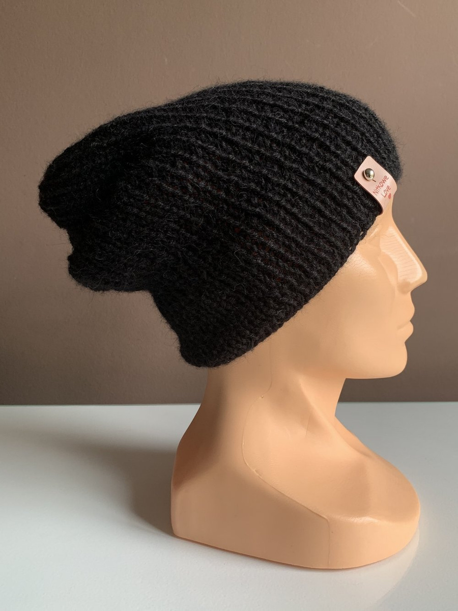 KIARA Beanie-Mütze aus Alpaka 100% Alpaka 8903 Schwarz