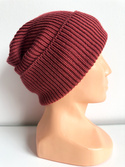 VARELLA Beanie-Mütze mit Umschlag 100% Baby-Merinowolle 51 Bordeaux