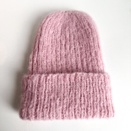 WATA CUKROWA – czapka z alpaki damska 06 pudrowy róż