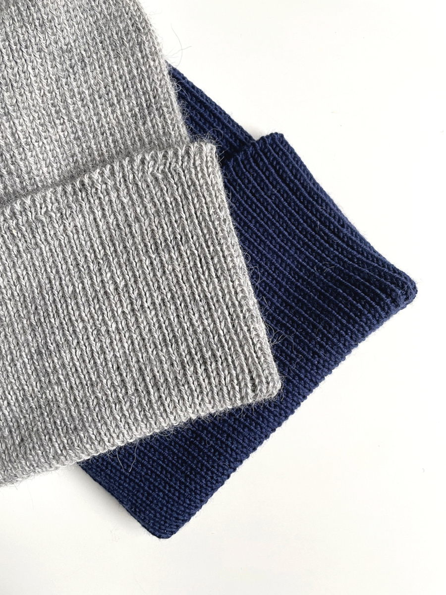 HELEN – czapka wywijana z 100% alpaki 501 jasny szary