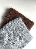 AUREA – ręcznie robiona ciepła czapka damska baby merino + moher i jedwab 22/06 Szaro Błękitny