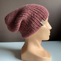 KIARA Alpaca Beanie 100% 9024 ciemny blush
