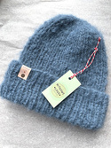 WATA CUKROWA – czapka z alpaki damska 07 jeans niebieski
