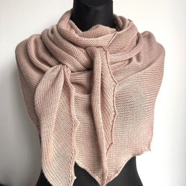 Chusta gładka, symetryczna, 100% Baby merino 49 Pustynna Róża