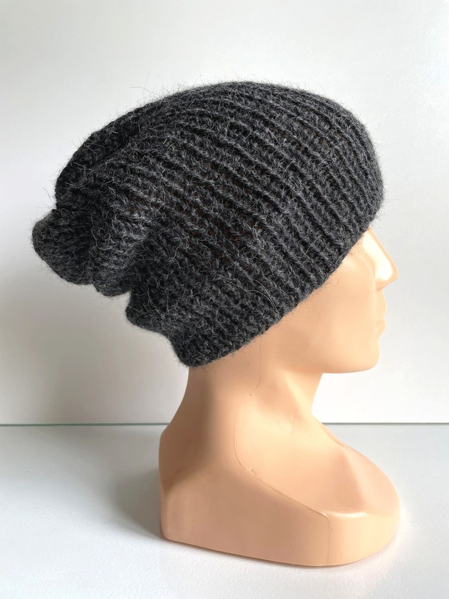 KIARA – czapka beanie z alpaki 100% 506 Ciemny Szary