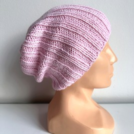 HELLI – czapka merino damska zimowa 100% baby merino 05 Jasny Róż