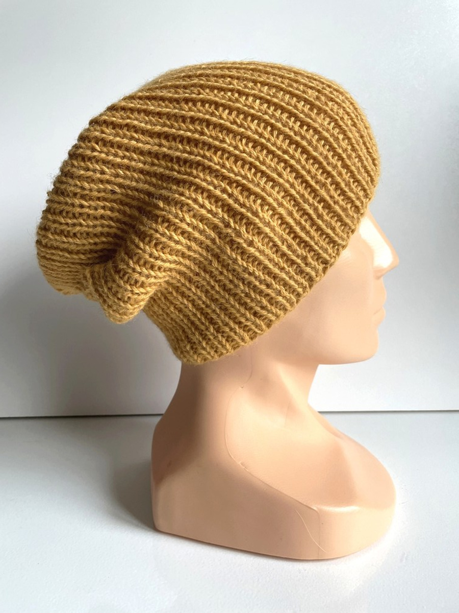 KIARA Damenmütze aus Alpaka 100% Alpaka 2923 Goldgelb Beanie