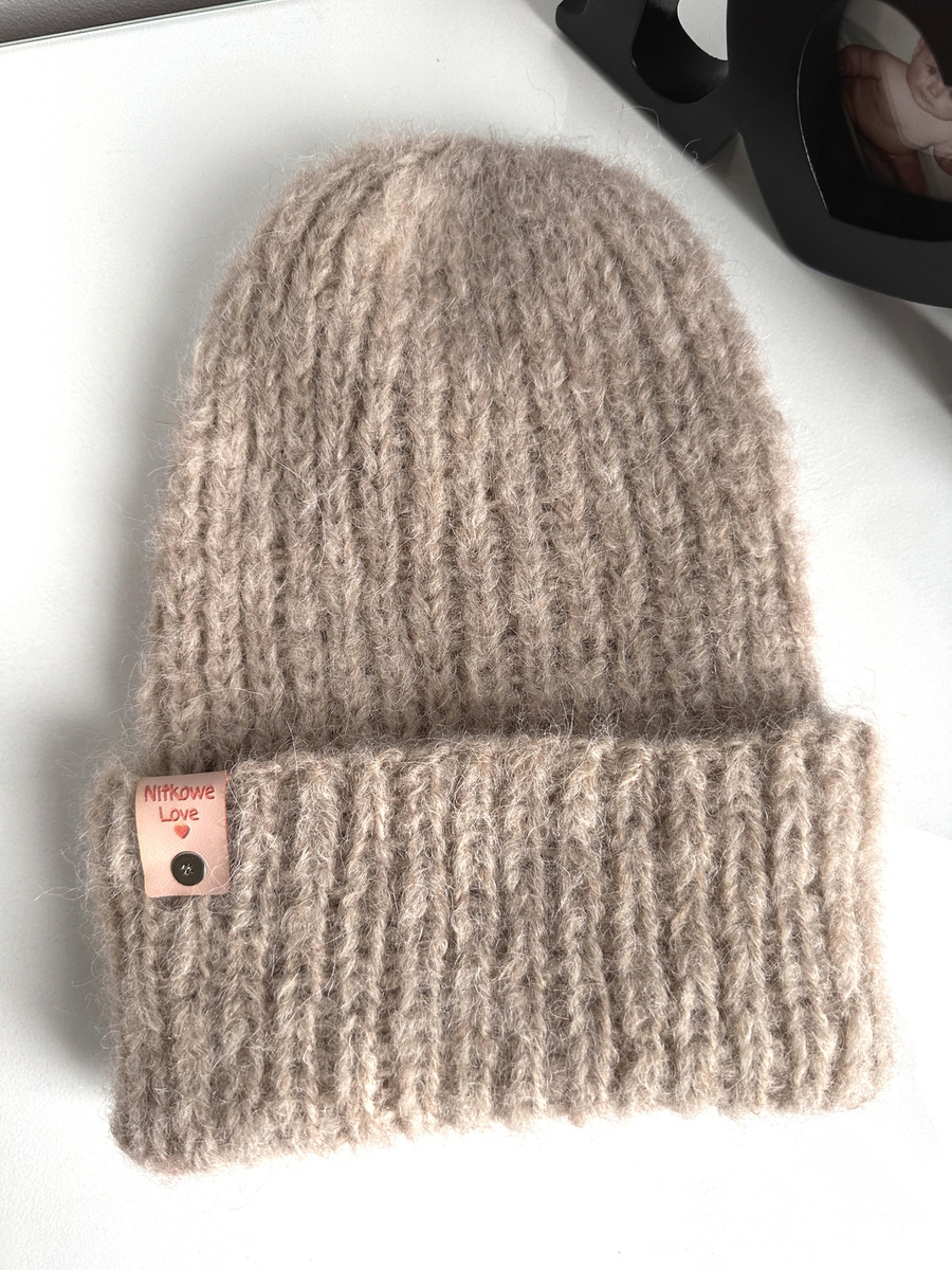 WATA CUKROWA Women's Alpaca Beanie 15 Beige