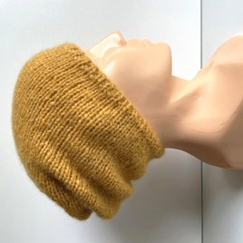 CHMURKA – czapka beanie z alpaki damska 22 żółty