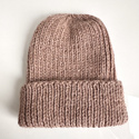 KIARA – czapka wywijana z alpaki 100% damska 618 Nugat