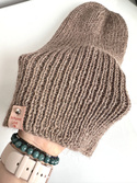 KIARA Beanie-Mütze aus 100% Alpaka 618 Nugat Beige