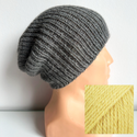 KIARA Women's Beanie 100% Alpaca 9028 tarta cytrynowa