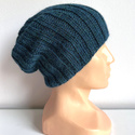 LAURIN – czapka z 100% alpaki beanie 7240 niebieski petrol