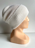 HELEN – czapka z 100% alpaki wywijana 101 biały