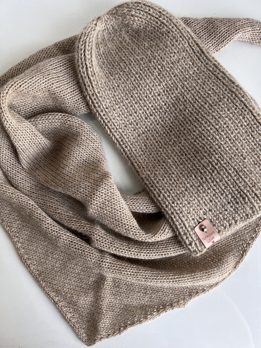 KIARA Alpaca Beanie 100% 2020 Jasny Nugat