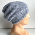 CHMURKA Beanie-Mütze aus Alpaka 10 Mgła szary niebieski