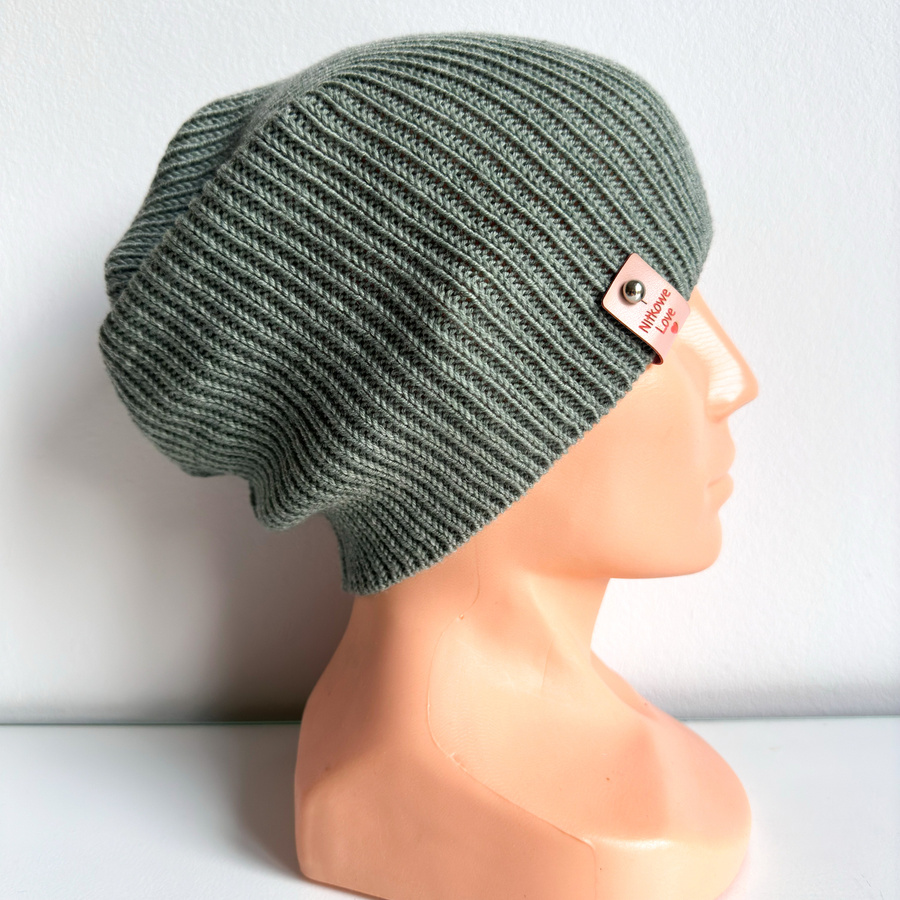 VARELLA – czapka z wełny merino beanie 100% Baby Merino 50 Zielona Szałwia, jesienno‑wiosenna