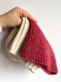 Handmade Czapka damska AUREA LE 100% Baby Merino plus moher i jedwab Herbaciany Róż