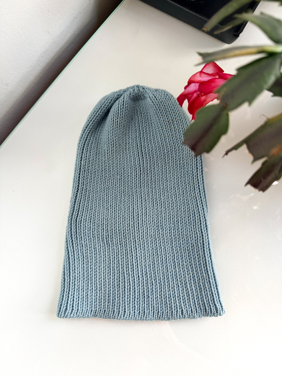 VARELLA Merino Wool Beanie 100% Baby Merino 43 Jasny Morski