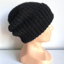 MORGANA – czapka damska zimowa alpaka + jedwab 8903/16 Czarny