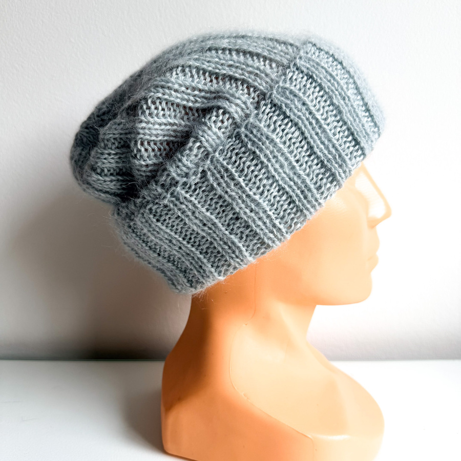 MARGARET Handmade Beanie Alpaca Mohair and Silk 9037 Jasna Morska Zieleń