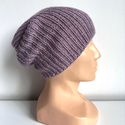 NANA – czapka beanie z wełny baby merino 39 Fioletowa Orchidea