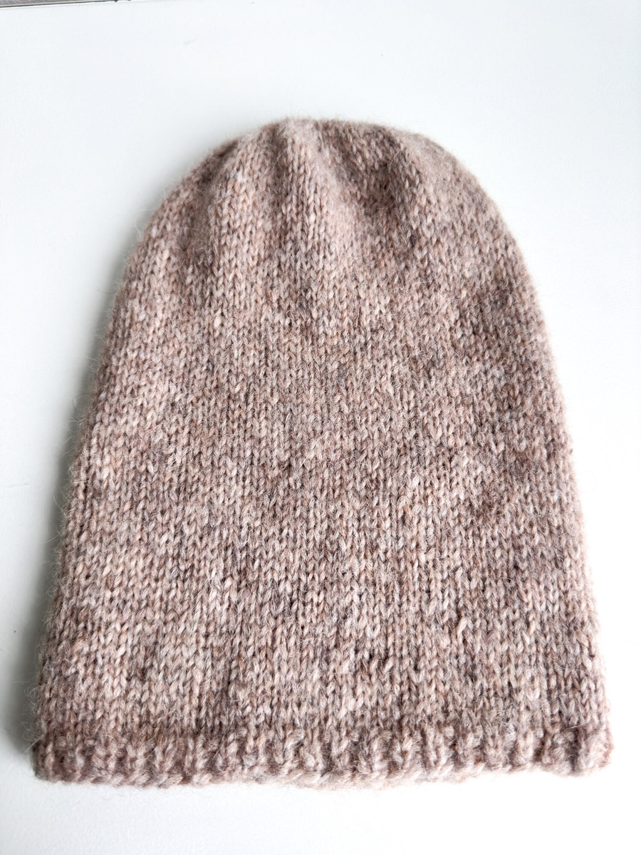 CHMURKA Beanie-Mütze aus Alpaka 55 Hellbeige