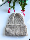 KIARA Turn-Up Beanie 100% Alpaca 302 camel