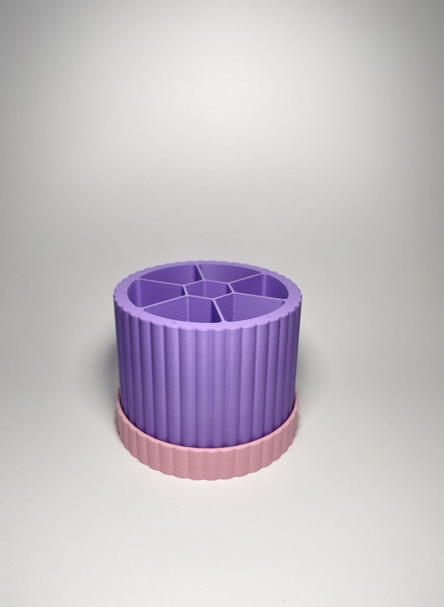 Spin & Sort Rotating Organizer for Crochet Hooks, Pens, Brushes - Lavender Rose