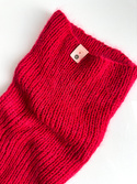 Ręcznie robiony KOMIN AUREA 100% Baby Merino plus moher i jedwab 16/14 Czerwony