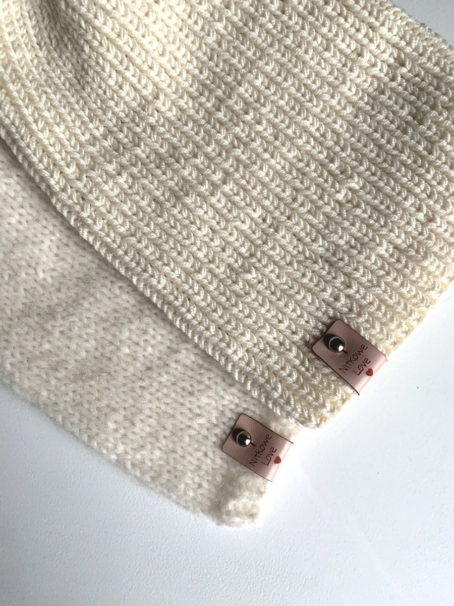 NANA – czapka beanie z wełny baby merino 02 Ecru