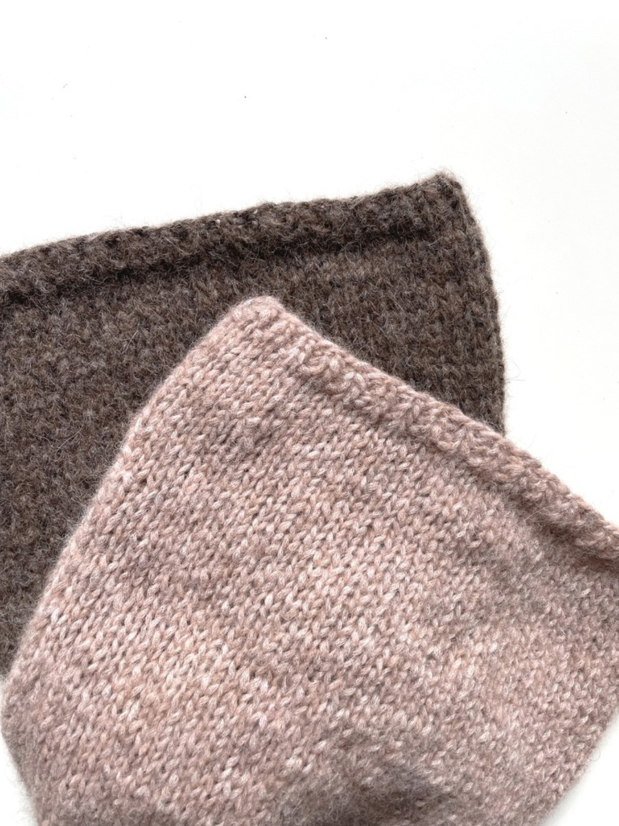 CHMURKA Handgemachte Beanie-Mütze aus Alpaka 34 Różowy Marmur
