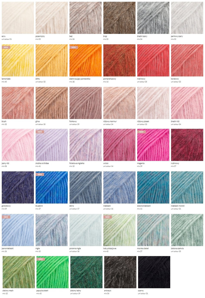 Ciepła czapka ręcznie robiona wywijana CHMURKA Alpaka 30 zielona szałwia