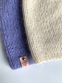 Handmade women's hat AUREA 100% Baby Merino plus mohair and silk 25/11 Lavender