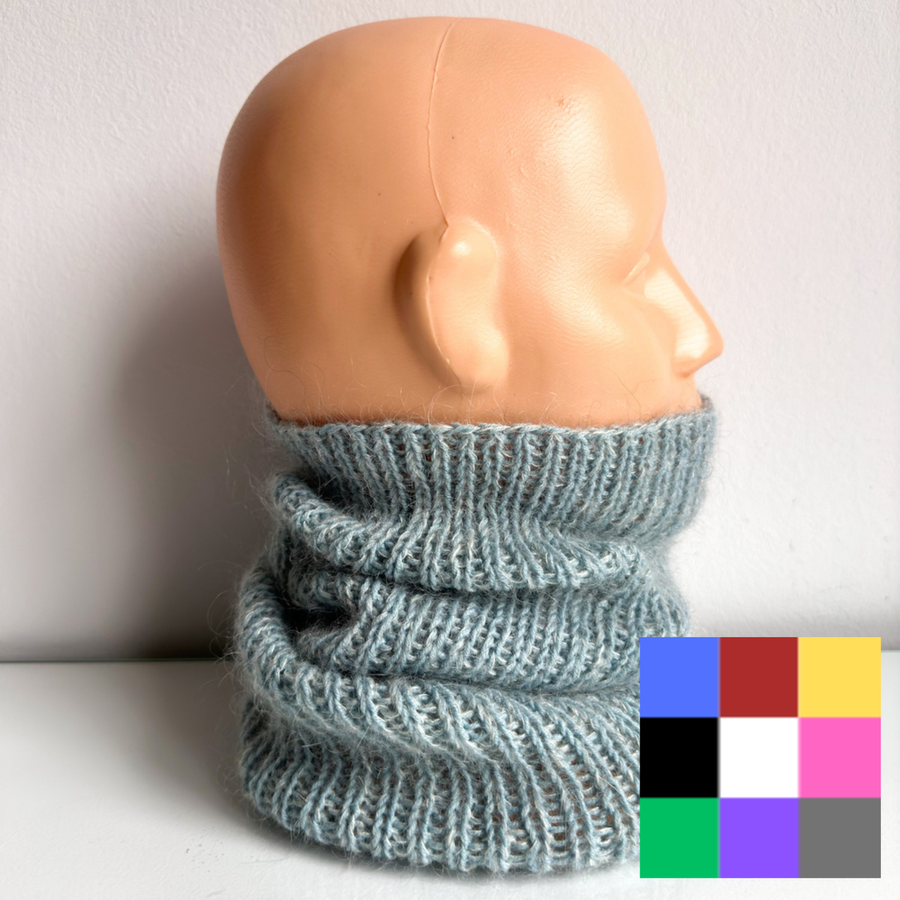 Ręcznie robiony KOMIN AUREA 100% Baby Merino plus moher - WYBIERZ KOLOR