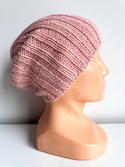LAURIN – czapka beanie z alpaki 100% 9033 lody truskawkowe