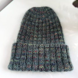 DAISY – czapka handmade baby merino + moher i jedwab US139 Pocion zielony