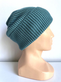 VARELLA Beanie-Mütze mit Umschlag 100% Baby-Merinowolle 47 Morze Północne
