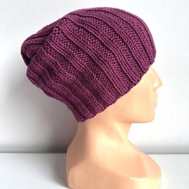 HELLI – czapka zimowa merino damska 34 Wrzos