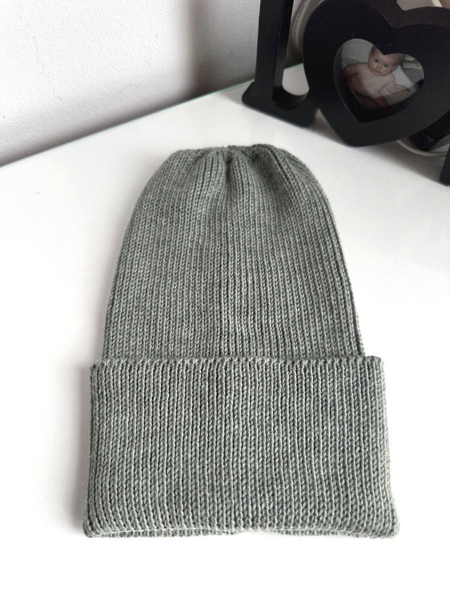 VARELLA – czapka beanie z wełny merino 100% 50 Zielona Szałwia jesienno‑zimowa