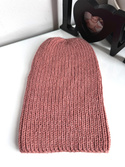 NANA – czapka beanie z wełny baby merino 48 Blush jesienno-zimowa