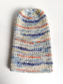 ALURA – ręcznie robiona ciepła czapka beanie merino + moher i jedwab damska 21/59 morski kapitan
