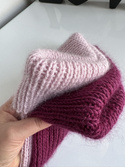 AUREA – czapka beanie handmade baby merino + moher i jedwab damska dziecięca 34/17 Wrzos
