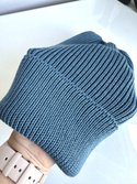 VARELLA – czapka beanie z wełny merino 100% baby merino 42 Petrol zimowa