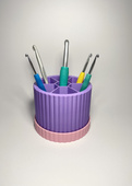 Spin & Sort Rotating Organizer for Crochet Hooks, Pens, Brushes - Lavender Rose